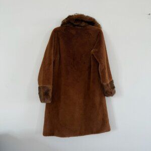 Unreal Fur Timeless Coat Ginger Faux Fur Long Jacket Size S NWT